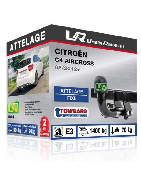 Crochet d'attelage Citroën C4 AIRCROSS “col de cygne“ démontable avec outils