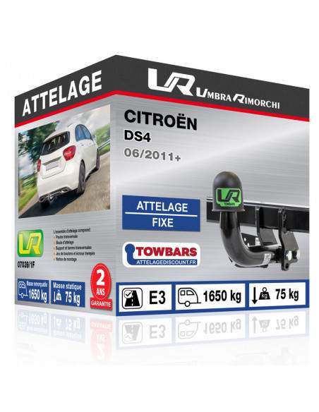 Crochet d'attelage Citroën DS4 “col de cygne“ démontable avec outils