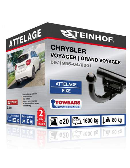 Crochet d'attelage Chrysler VOYAGER | GRAND VOYAGER “col de cygne“ démontable avec outils