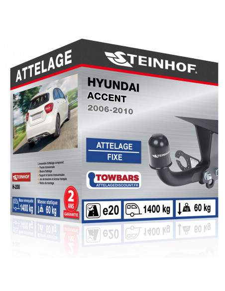 Crochet d'attelage Hyundai ACCENT “col de cygne“ démontable avec outils