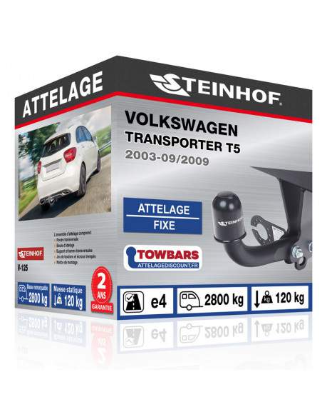 Crochet d'attelage Volkswagen TRANSPORTER T5 “col de cygne“ démontable avec outils