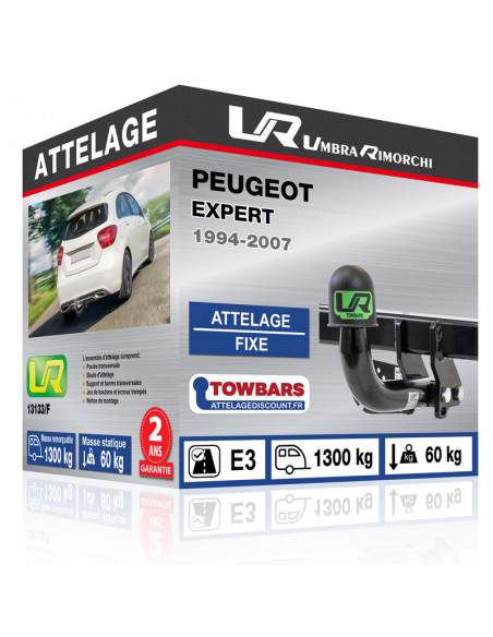 Crochet d'attelage Peugeot EXPERT “col de cygne“ démontable avec outils