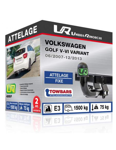 Crochet d'attelage Volkswagen GOLF V-VI VARIANT “col de cygne“ démontable avec outils