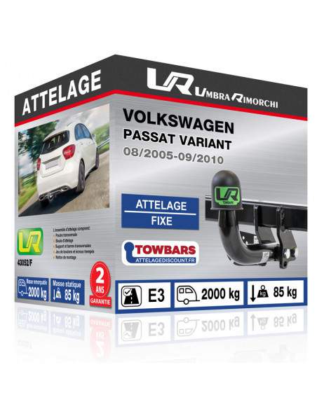 Crochet d'attelage Volkswagen PASSAT VARIANT “col de cygne“ démontable avec outils