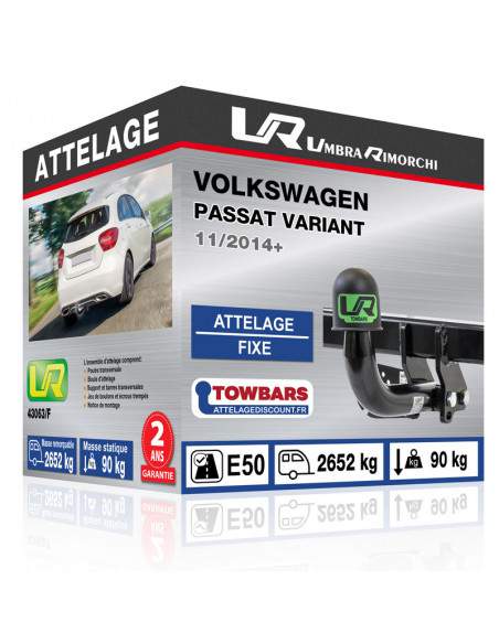 Crochet d'attelage Volkswagen PASSAT VARIANT “col de cygne“ démontable avec outils
