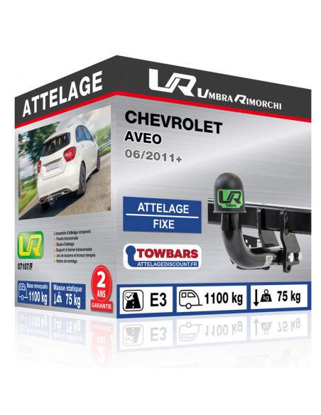 Crochet d'attelage Chevrolet AVEO “col de cygne“ démontable avec outils